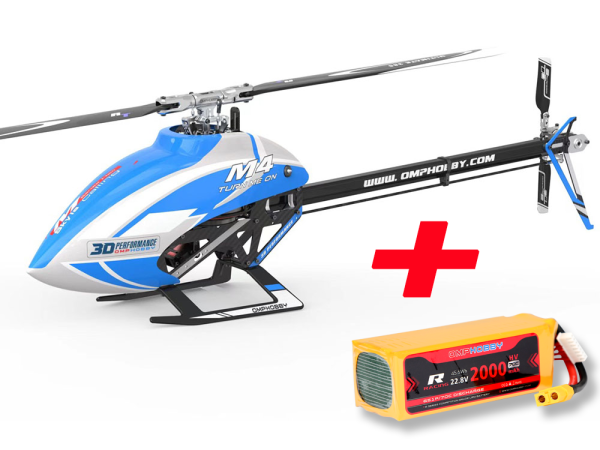 OMPHOBBY OMP Heli M4 PNP Classic Blue Helicopter - Promotion Set