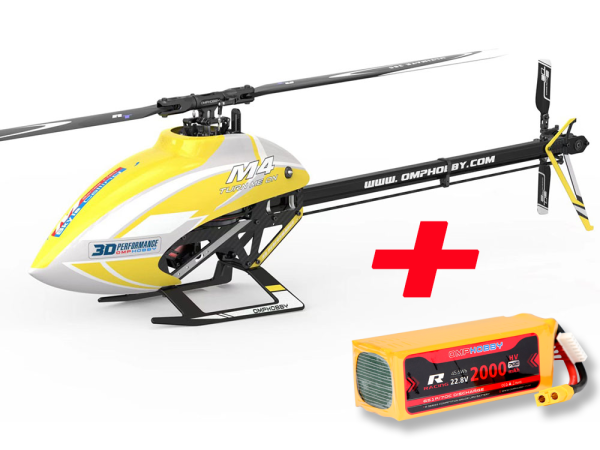 OMPHOBBY OMP Heli M4 PNP Racing Yellow Helicopter - Promotion Set