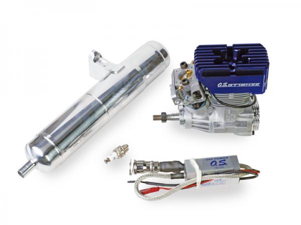 OS GT 15 HZ II Benzin Heli Motor mit Powerboost Pipe Combo # OS38157 