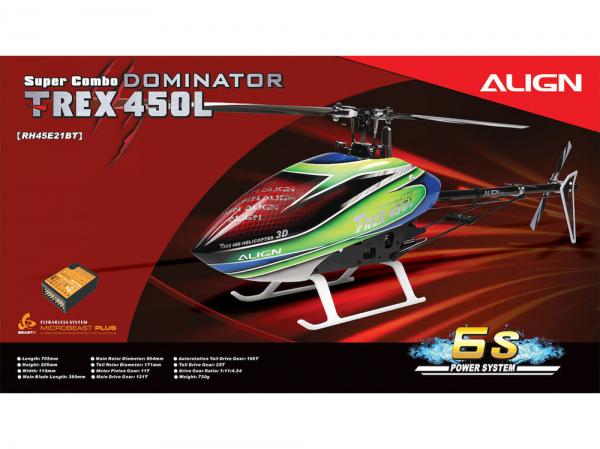 Align T-REX 450L DOMINATOR 6S Super Combo with Microbeast Plus (DS450-DS455)