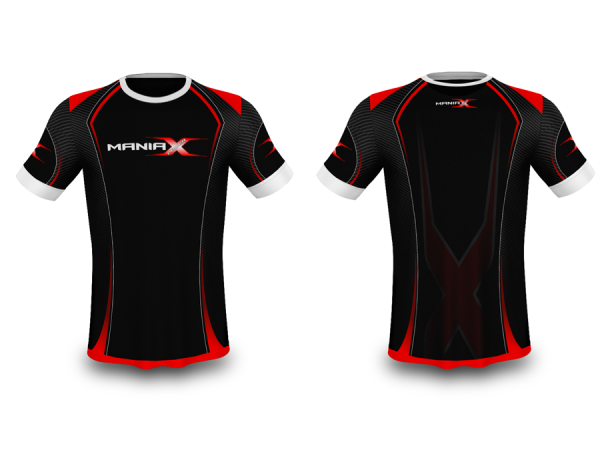 ManiaX Teamware T-Shirts Schwarz, Rot