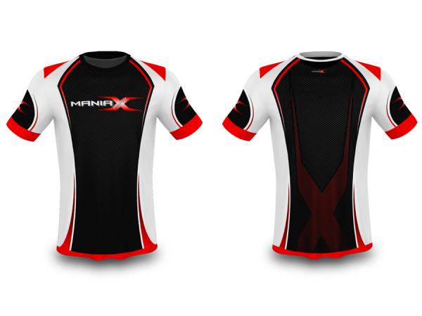 ManiaX Teamware T-Shirts Weiss, Schwarz, Rot