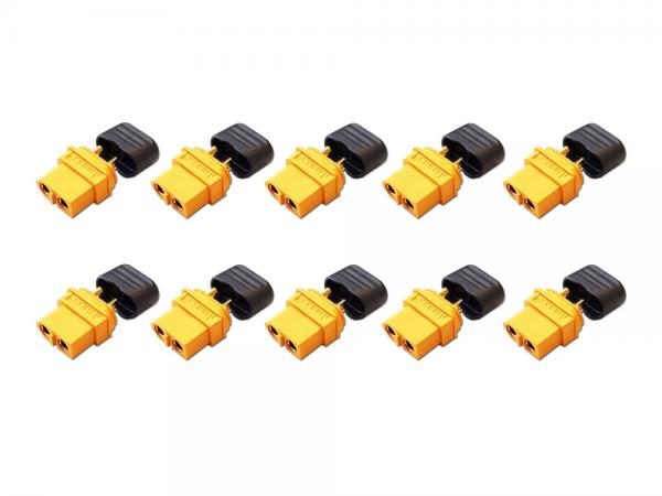 Goldkontakt Stecker 3,5mm mit Gehäuse gelb + Kappe ( XT-60H ) 10er Set